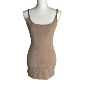 SKIMS Small Terry Cloth Slip Tank Dress Desert Tan